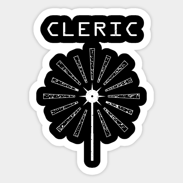 Cleric - Light on Dark Sticker by draftsman